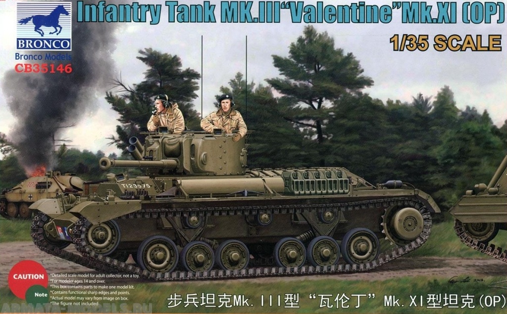 CB35146 Танк Infantry tank mk III valentine Mk.XI (OP) (Bronco Models) 1/35 Bronco Models