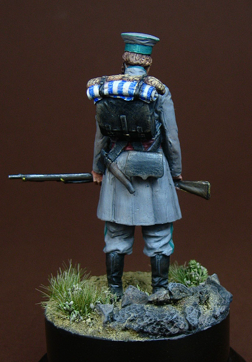 CHM-54084. Ратник С-Петербургского (или Пензенского) пешего ополчения, Россия 1812-13 гг. Материал - смола. Chronos Miniatures