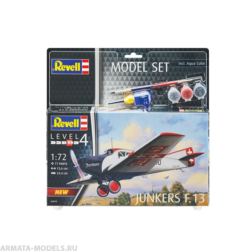 63870RE Набор Немецкий пассажирский самолёт Юнкерс F.13 Revell
