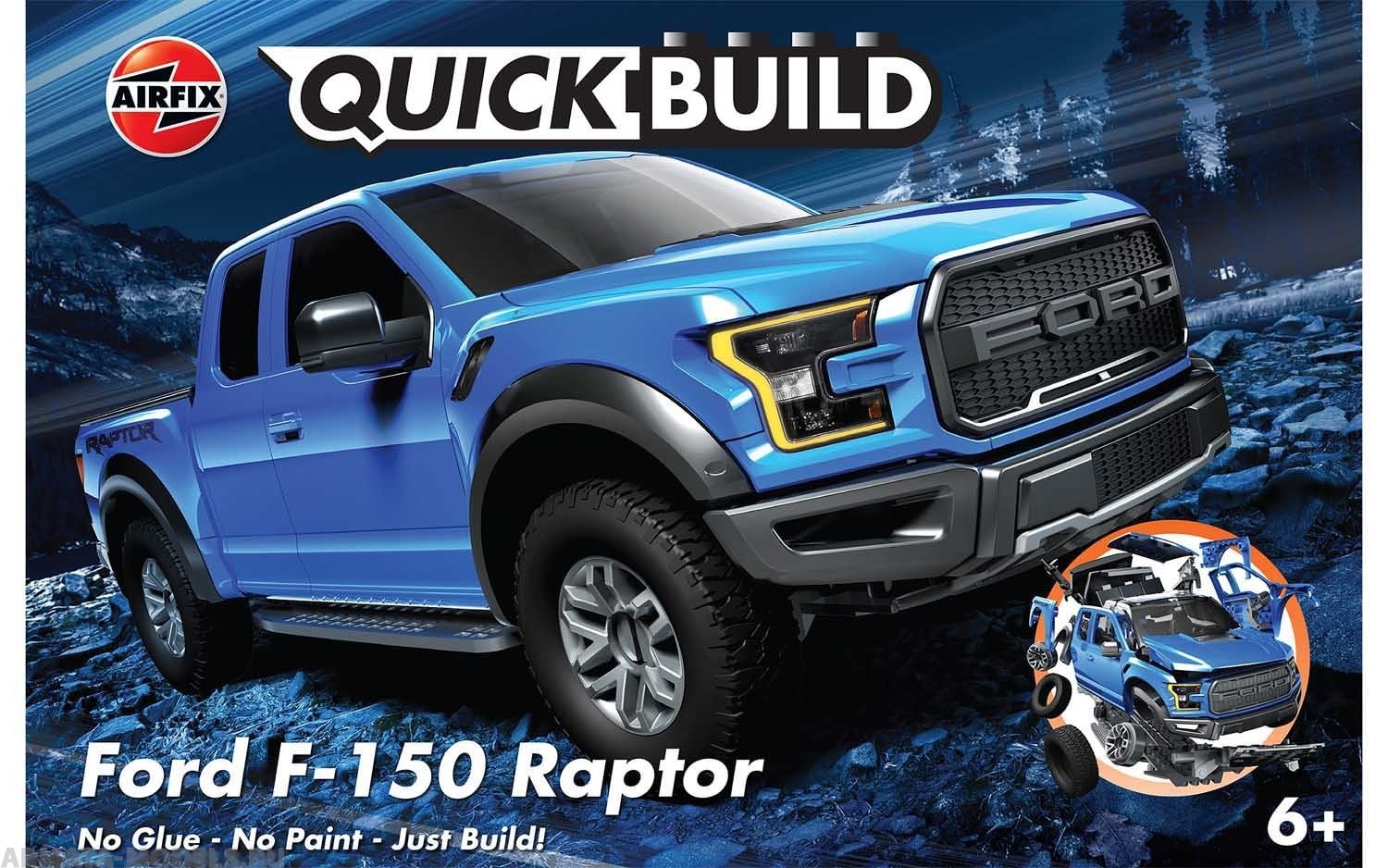 J6037 Сборная модель автомобиля QUICKBUILD Ford F-150 Raptor Airfix