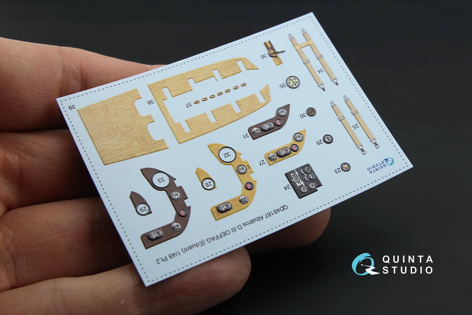 QD48187 3D Декаль интерьера кабины Albatros D.III OEFFAG (для модели Eduard)