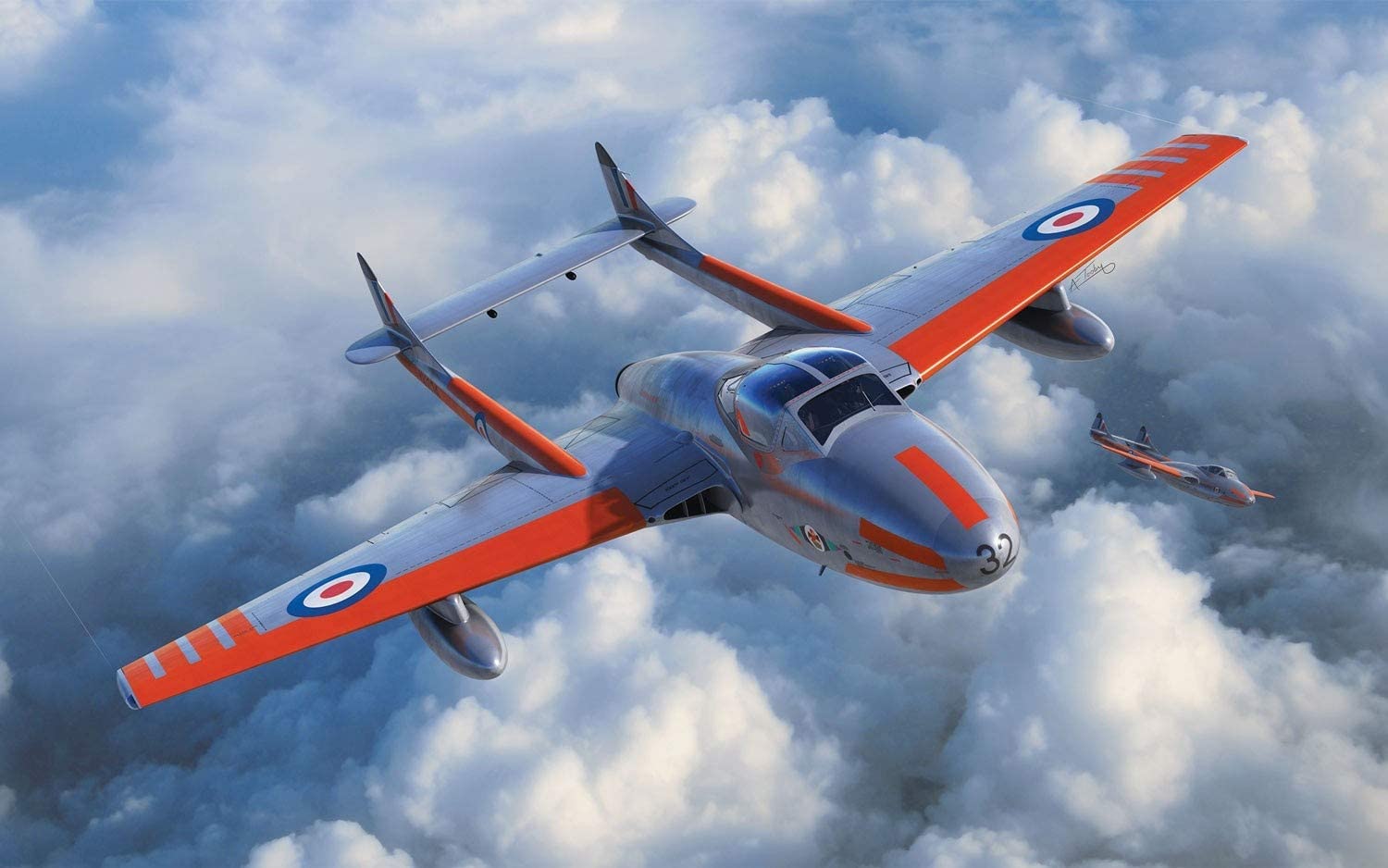 A02058A Самолет deHavilland Vampire T.11 / J-28C Airfix