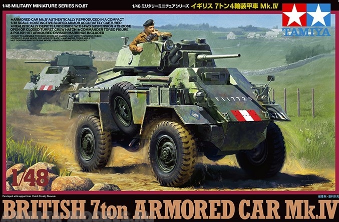 32587 Английский бронеавтомобиль 7ton Armored Car Mk.IV с фигурой командира Tamiya