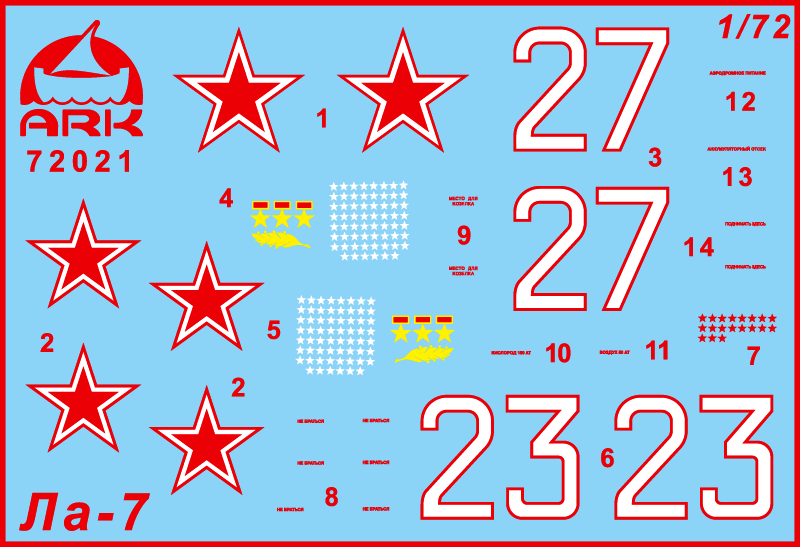 72021 Советский истребитель Ла-7 ARK model