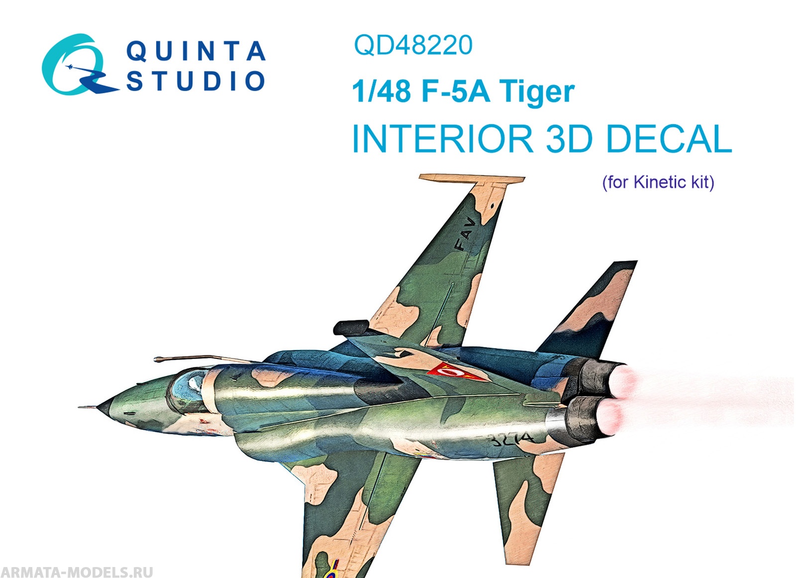 QD48220 3D Декаль интерьера кабины F-5A (Kinetic)