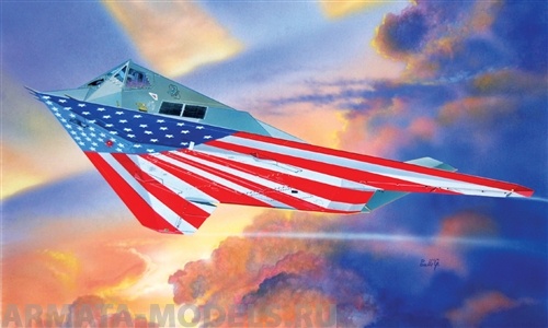 1264ИТ Cамолет F-117A Nighthawk Stars and Stripes Italeri
