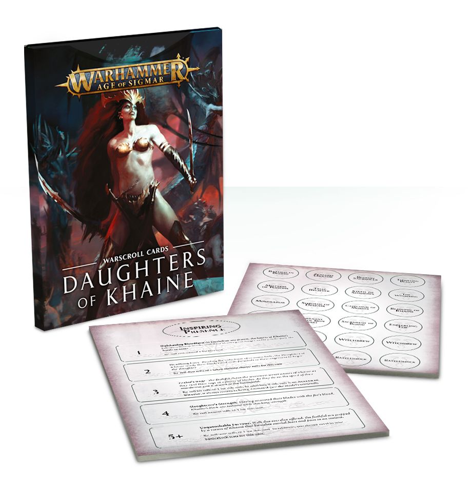 85-06-60GW Карты Боевые Свитки. Дочери Кхейна (англ.) (Warscrolls: Daughters of Khaine (Eng))