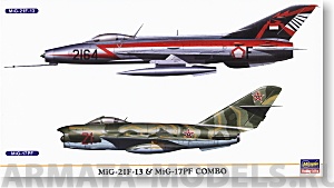 00904 Самолет MiG-21F-13  MiG-17PF COMBO Hasegawa