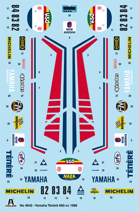4642ИТ Yamaha Tenere' 660cc 1986 Italeri
