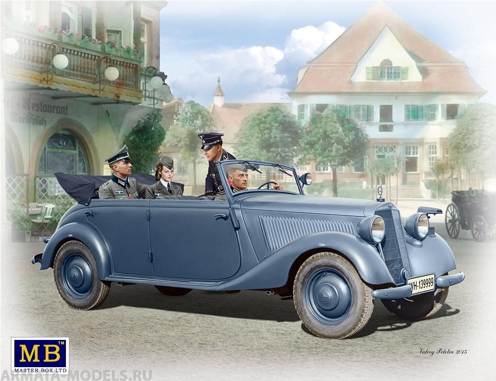 MB35113 Немецкий военный автомобиль, тип 170 V, легковой автомобиль с экипажем, период Второй мировой войны Master Box (MB)
