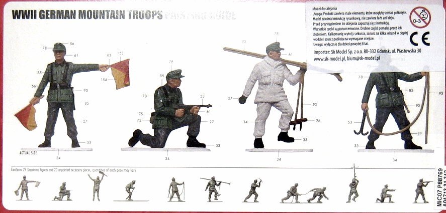 A04713 Набор фигур  WWII German Mountain Troops 1:32 Airfix