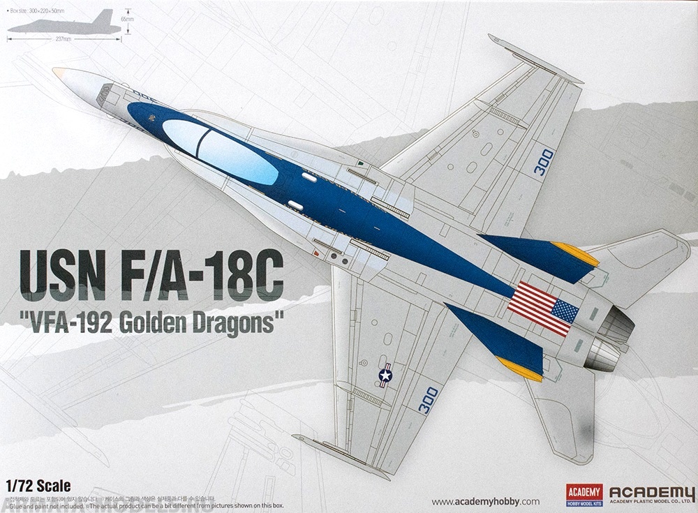 12564 Самолет  USN F/A-18C VFA-192 Golden Dragons Academy