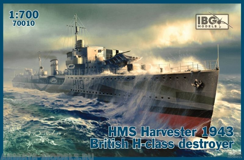 IBG70010 Корабль Harvester 1943 British H-class Destroyer IBG models