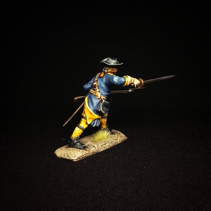 5261ТБ ВИМ, шведский мушкетер дерущийся шпагой и ружьем (Лейб-гвардия), Северная  война, 1/35 Три Богатыря