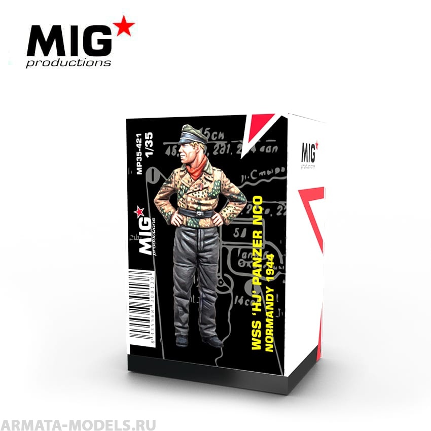 MP35-421 Пластиковая фигура  WSS 'HJ' Panzer NCO, Normandy 1944 MIG Productions