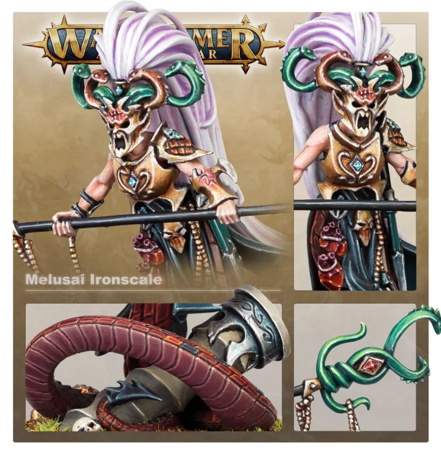 85-50GW Набор Дочери Кхейна. Железная Чешуя Мелусай (Daughters of Khaine: Melusai Ironscale)