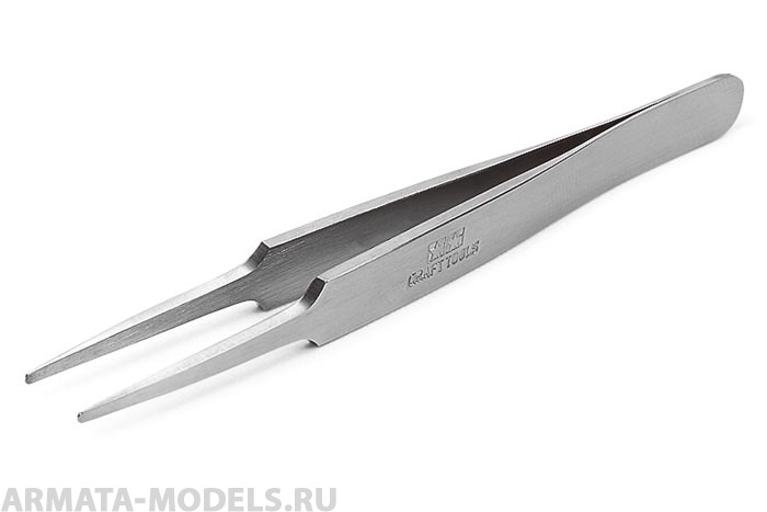 74109T Пинцет прямой с закругленными концами