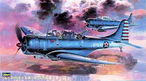 09119 Самолет DOUGLAS SBD-3 DAUNTLESS JT19 Hasegawa
