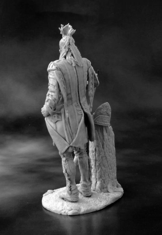 CHM-54070(M). Ирокез, 1755 г. Материал - белый металл. Chronos Miniatures