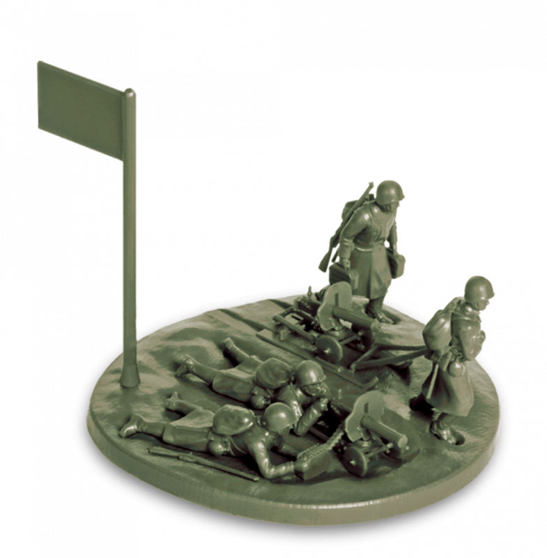 Набор фигурок 6220 Советские пулеметчики в зимней форме Звезда