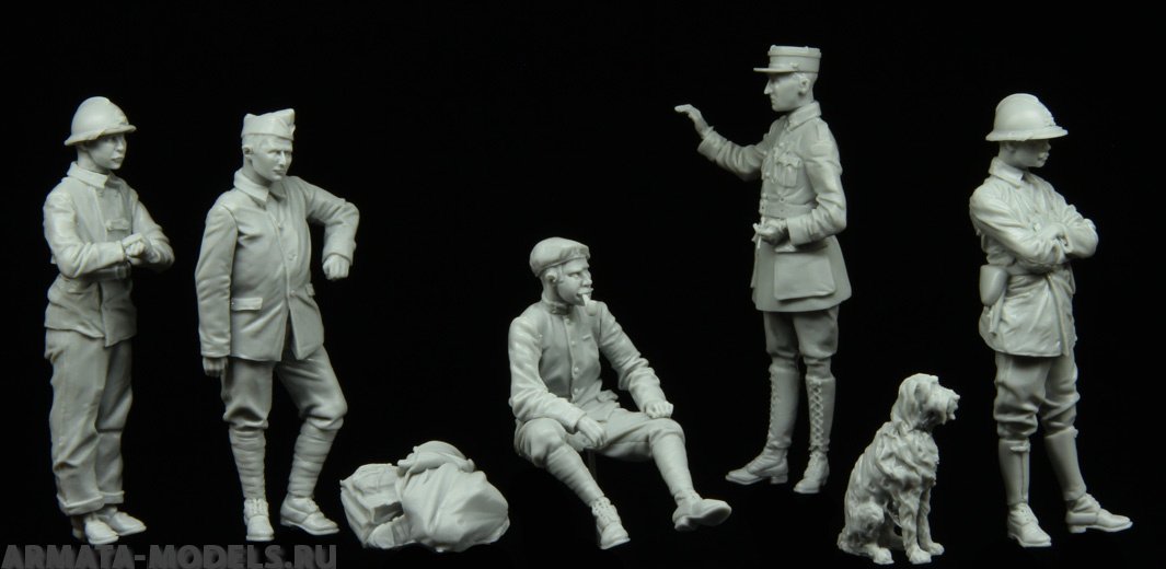 1120STAL Французские танкисты,Первая мировая, 5 фигурок Stalingrad