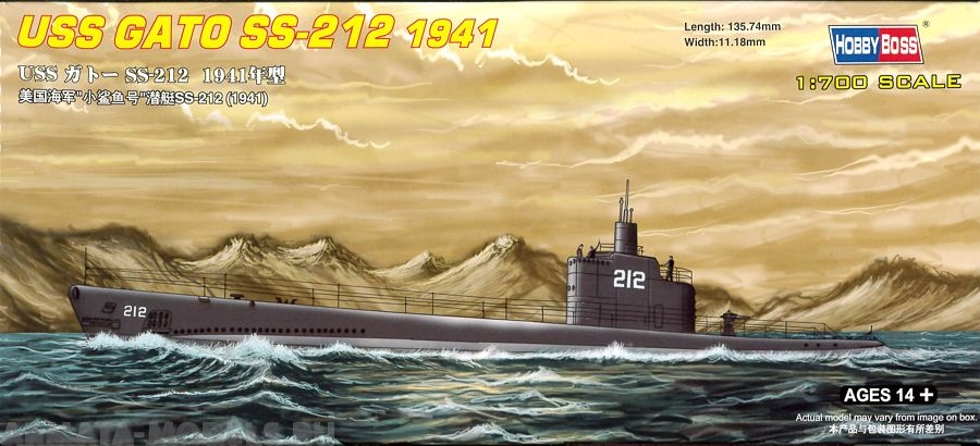 87012 Подводная лодка USS Cato SS-212 1941 Hobby Boss