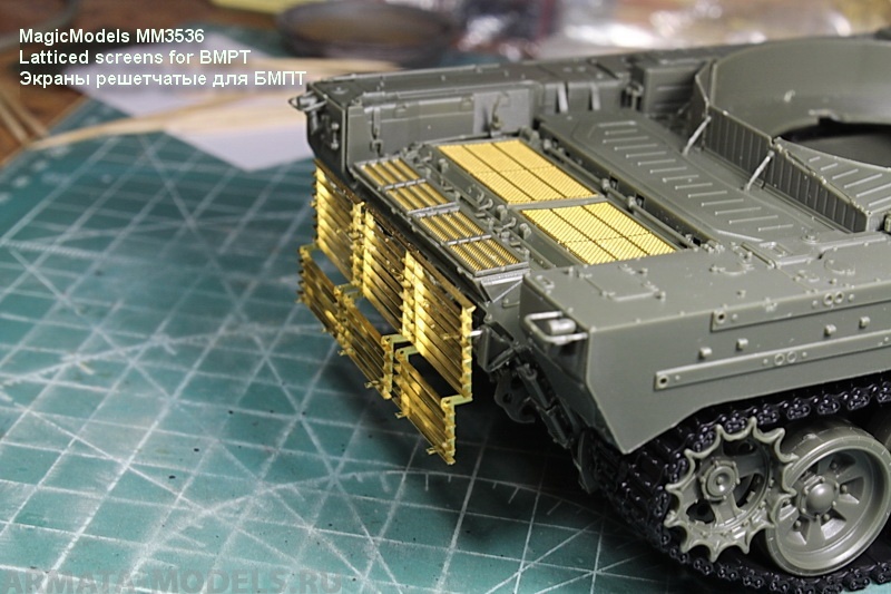 MM3535 Два стола 30 мм 2А42 для установки на модели БМПТ. Изделие комплектуется дополнительными прокладками чехла орудий Magic Models