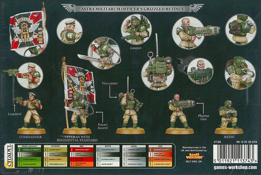 47-09GW Набор Астра Милитарум: командный отряд Кадианцев (Astra Militarum Cadian Command Squad)