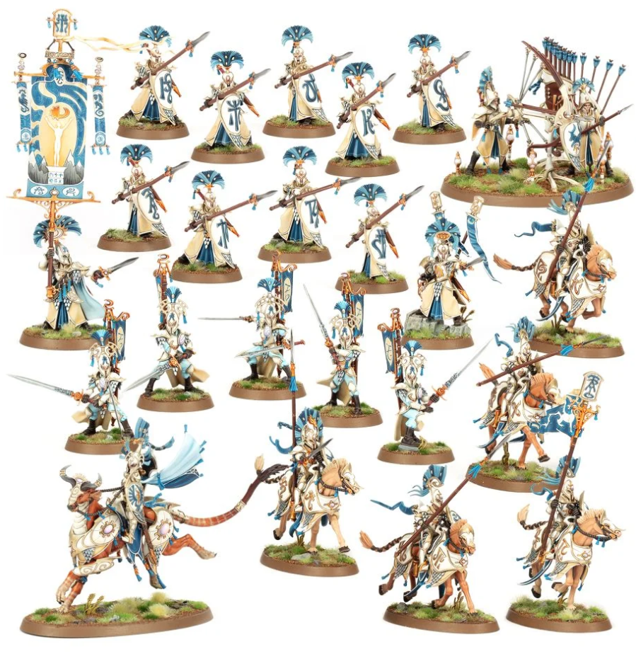 87-63GW Набор Люминеты, Повелители Владений. Сияющая Рать Ванари (Battleforce: Lumineth Realm-lords – Vanari Shining Host)