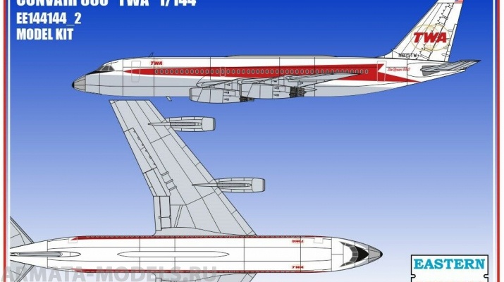 ЕЕ144144_2 Авиалайнер CV880 TWA Восточный экспресс