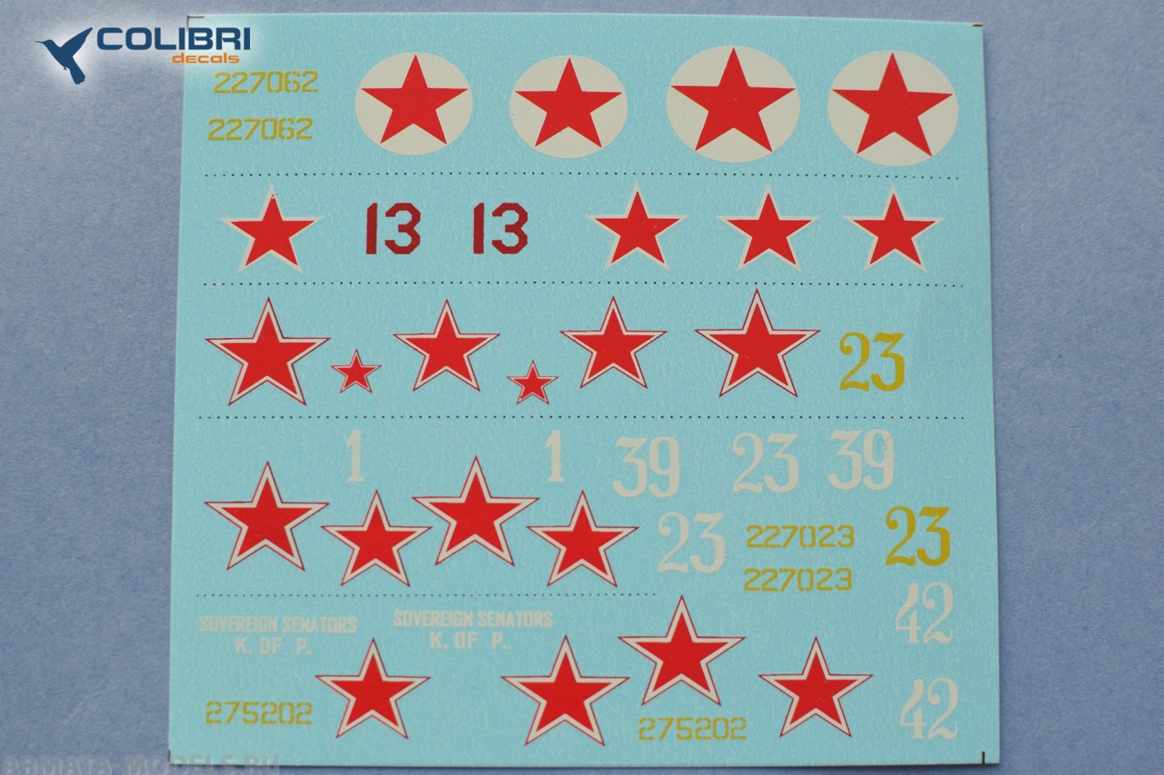 72047CD Декаль P-47 Red Stars 1/72