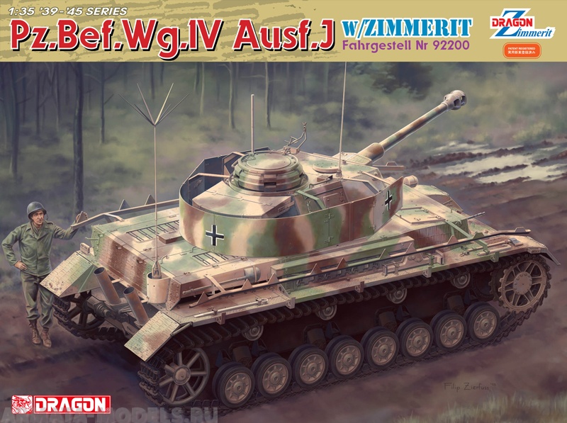 6823Д ТАНК  Pz.Bef.Wg.lVAusf.J Dragon