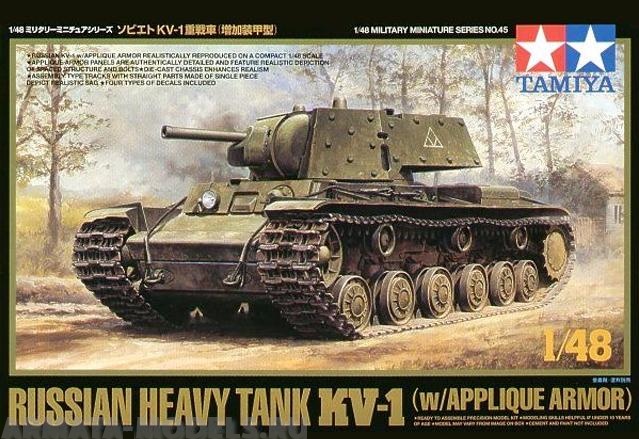 32545T Советский танк КВ-1 с накладной броней, 3 варианта декалей Tamiya