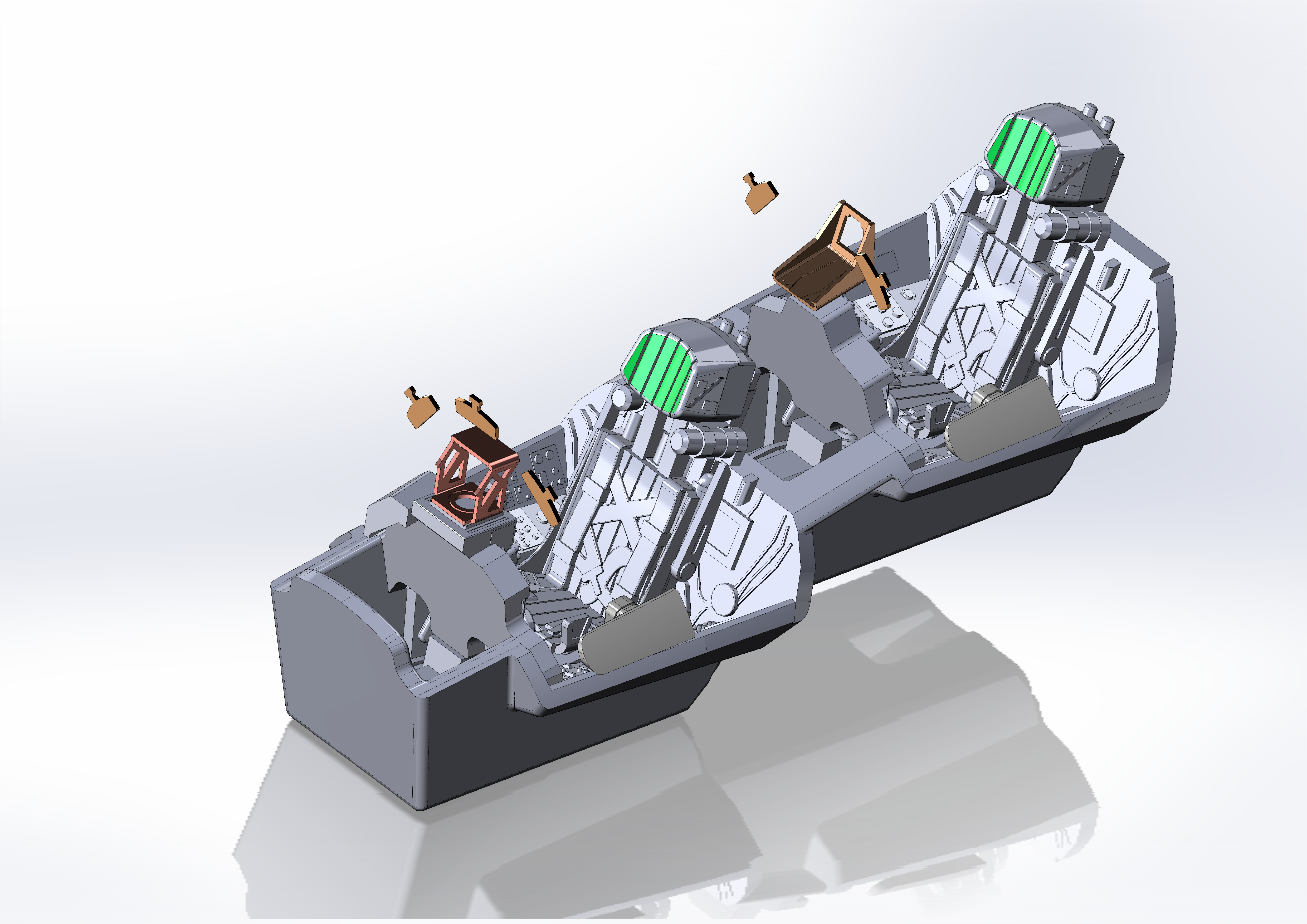 AM7253 Кабина (интерьер) Су-27УБ для модели фирмы Звезда 7294