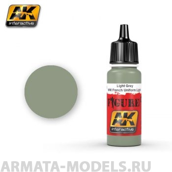 AK3102 Акриловая краска LIGHT GREY / WWI FRENCH UNIFORM LIGHT