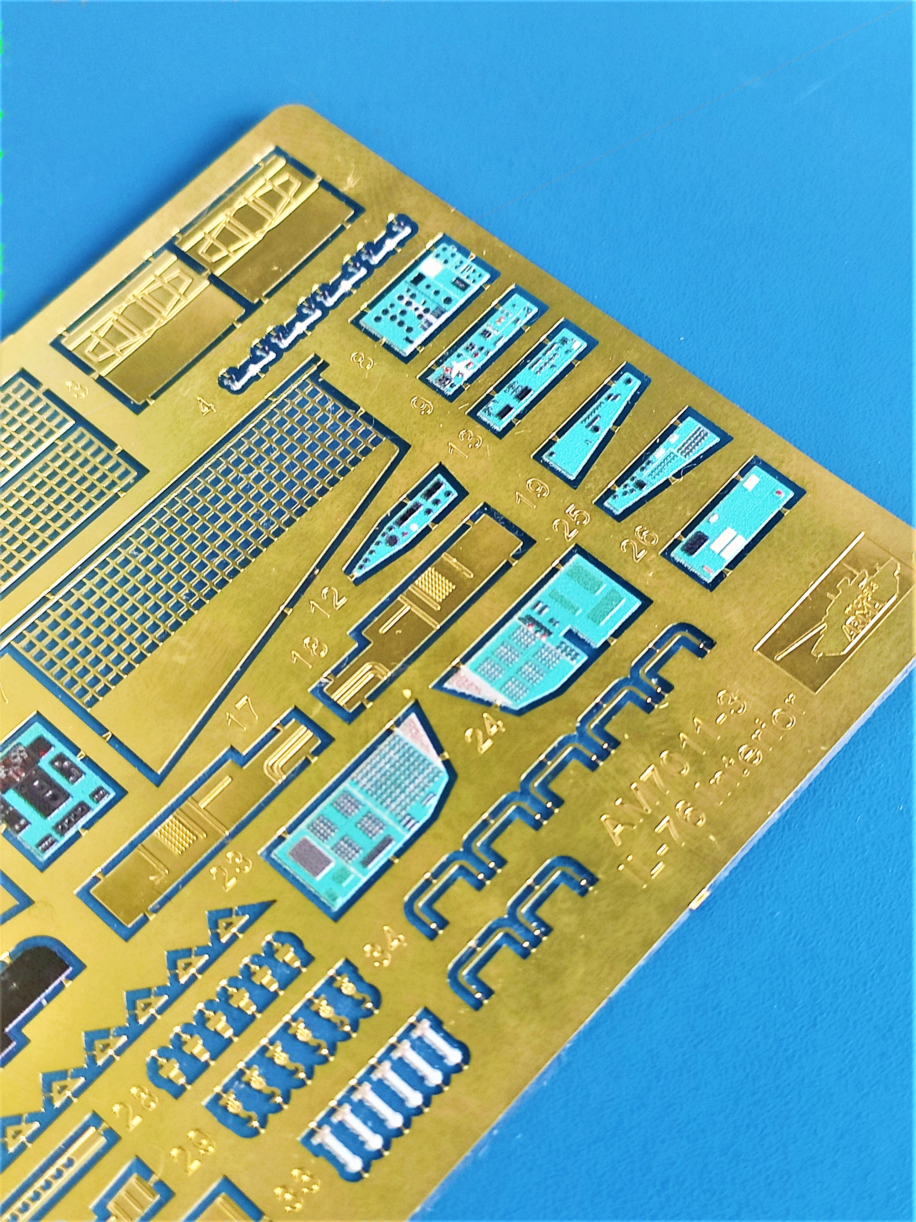 AM7011-3K Цветное фототравление для Ил-76. Интерьер 1/144