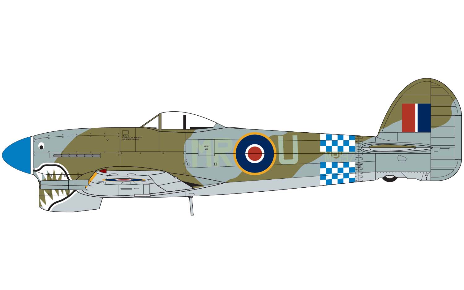 A02041A Самолет Hawker Typhoon Mk.Ib Airfix