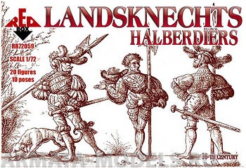 RB72059 Фигуры Landsknechts (Halberd ) 16th century  Red Box