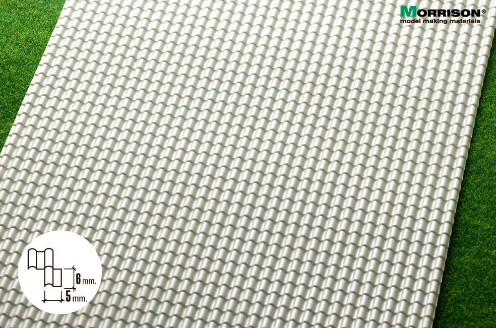 041mch050 Объёмная текстура металлочерепицы М1:48 - М 1:50. (Лист А4- 19см.х28см.)