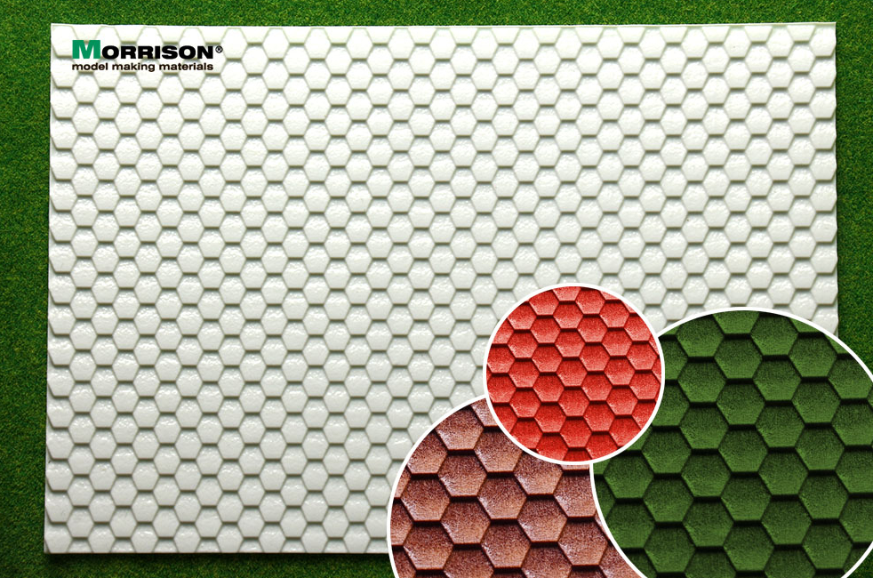 041tsh025 Объёмная текстура черепицы Шинглас М1:24 - М1:25. (Лист А4- 19см.х28см.)