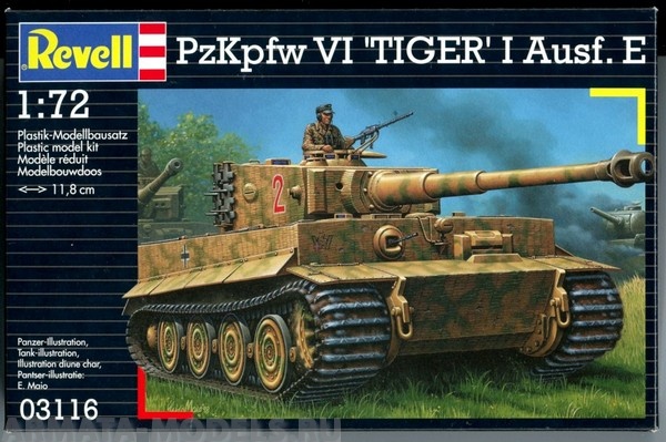 03116 Танк PzKpfw VI Tiger, 1:72, (3) Revell