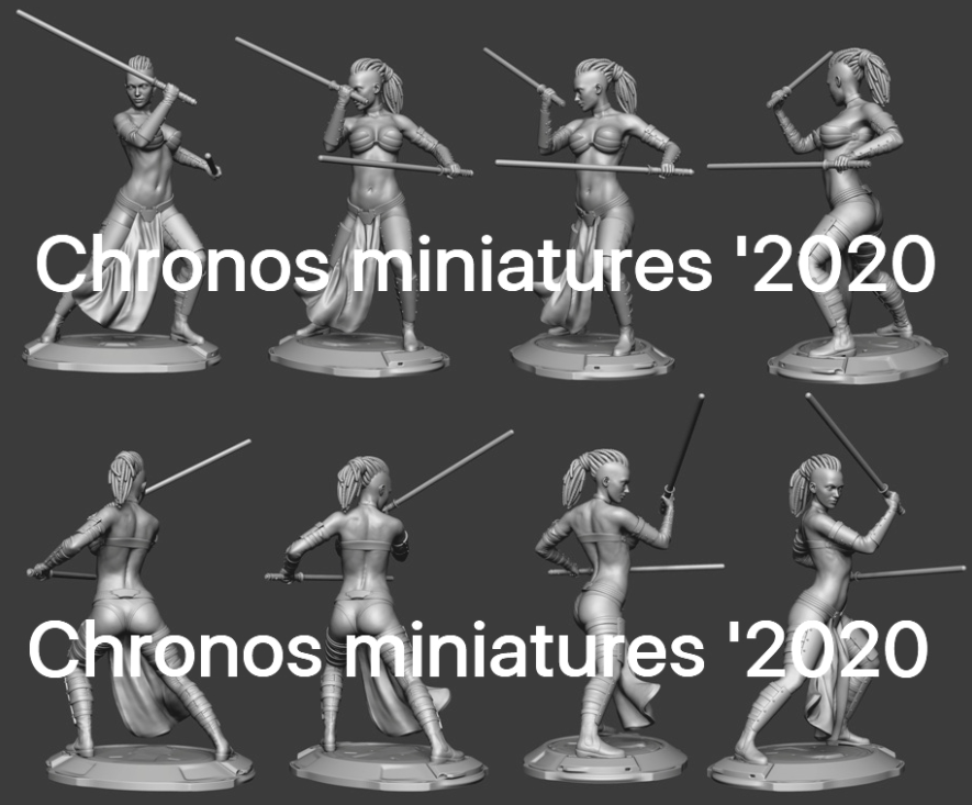 CHM-75042. Sci-Fi: Мастер Мечей. 75 мм. Материал - смола. Chronos Miniatures