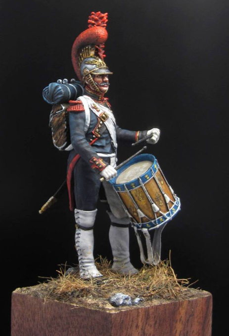 CHM-54235. Барабанщик роты инженеров Французской Императорской гвардии, 1811-14 гг. 54 мм. Материал - смола. Chronos Miniatures