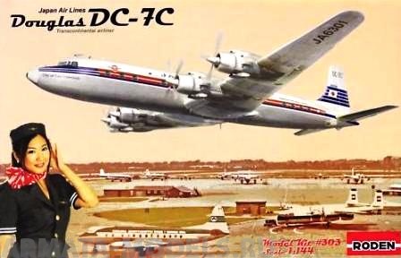 Rod303 Самолёт DC-7C Japan Air Lines Roden