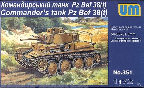 Command tank Pz. 38t UM