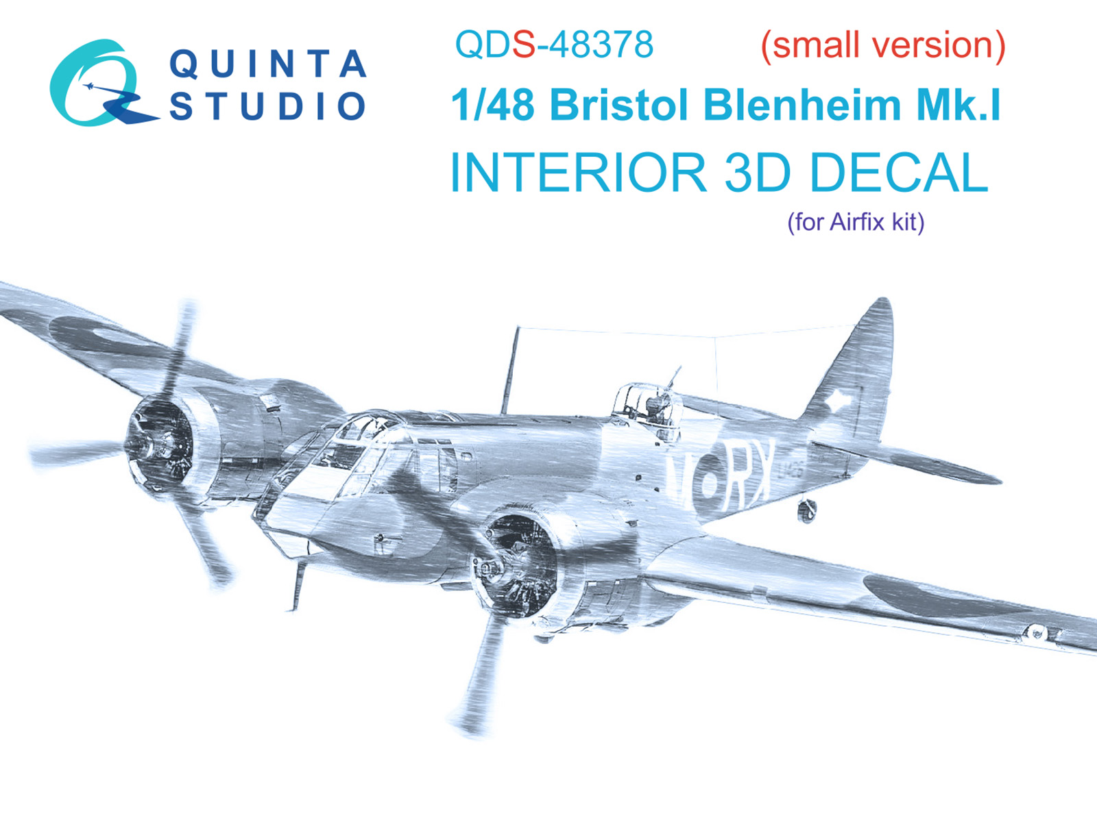 QDS-48378 3D Декаль интерьера кабины Bristol Blenheim Mk.I (Airfix) (Малая версия)