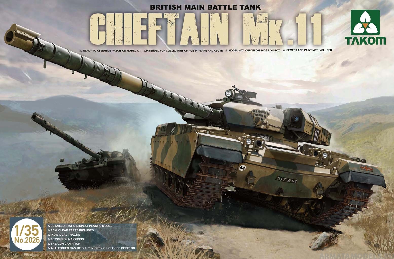 2026Т Британский основной танк Chieftain Mk.11 Takom