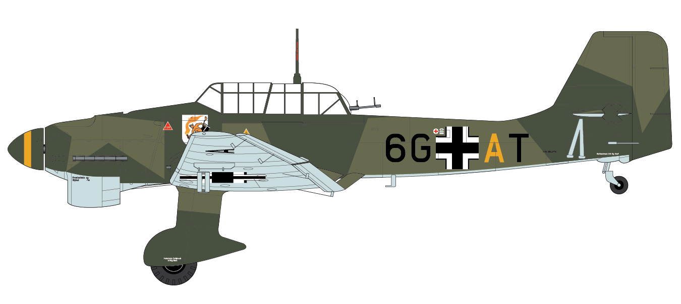 A03087 Самолет Junkers Ju87 B-1 Stuka Airfix