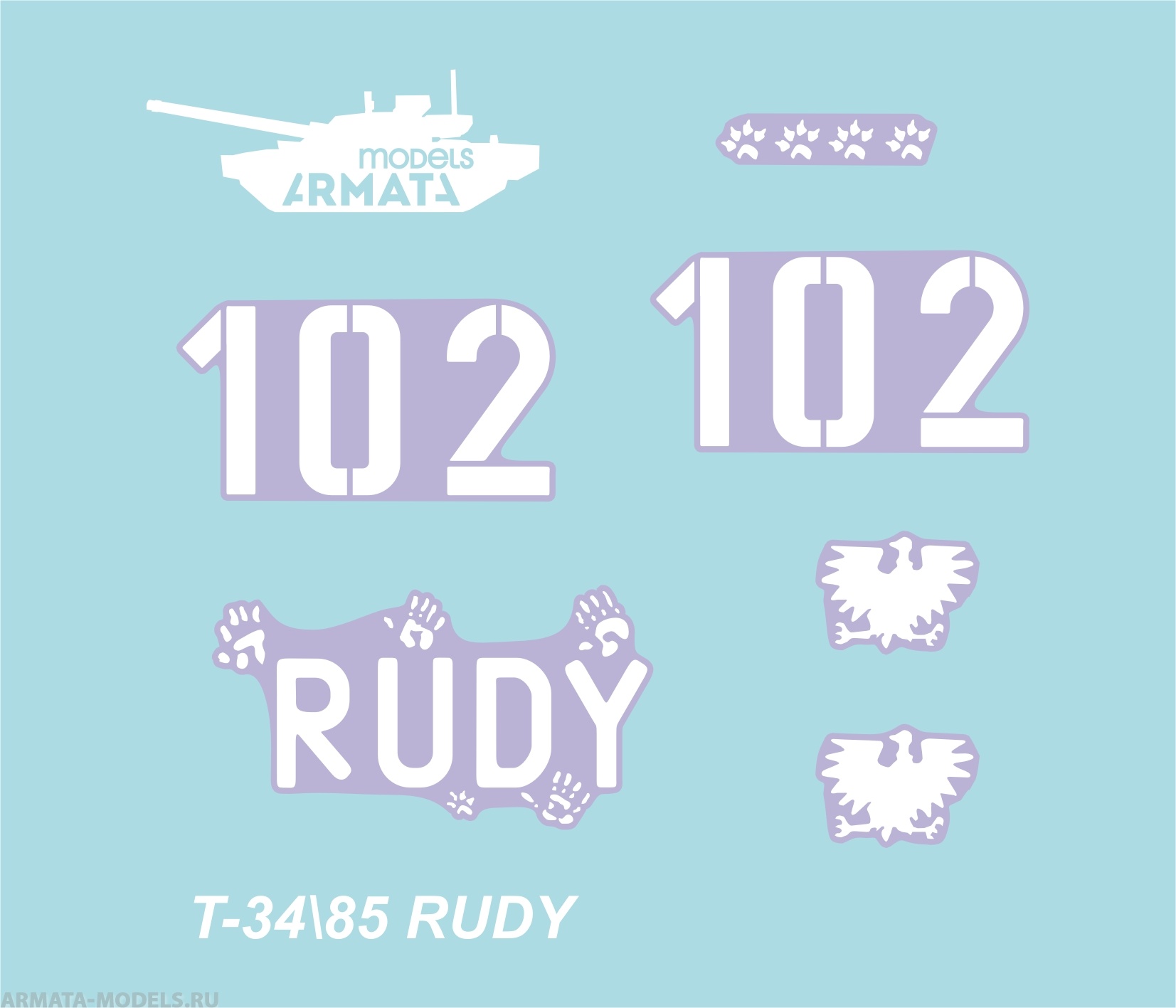 AM3513 Декаль для Т-34/85 Rudy