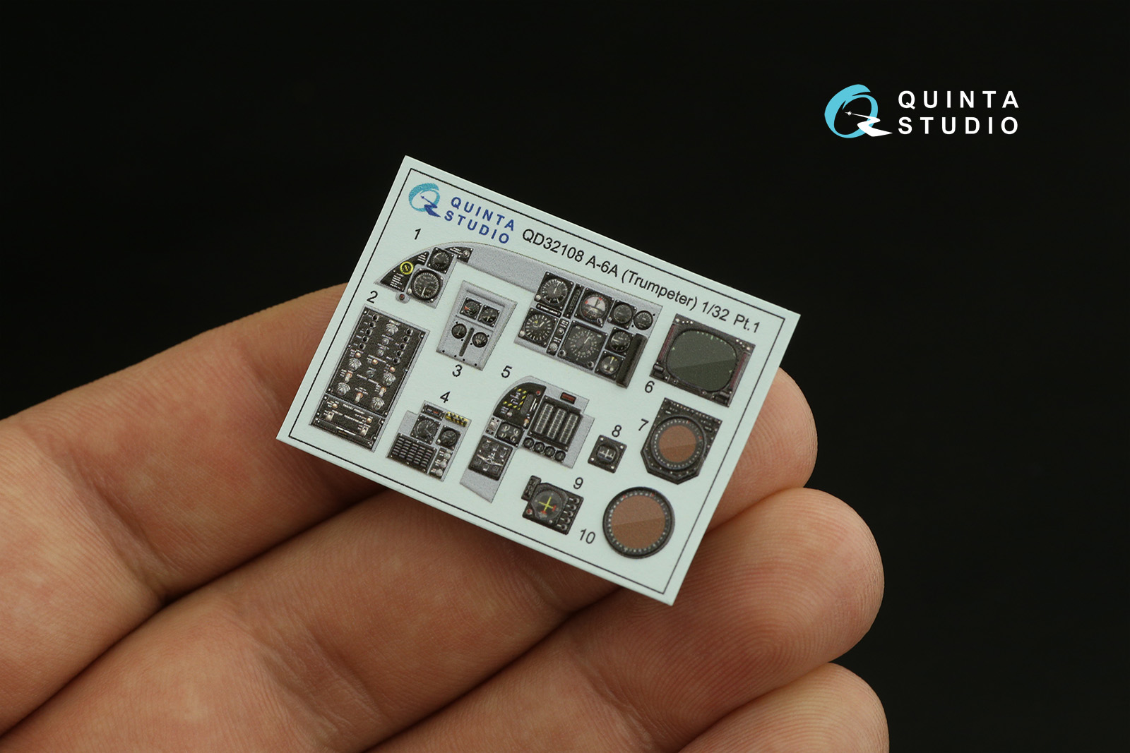 QD32108 3D Декаль интерьера кабины A-6A (Trumpeter)